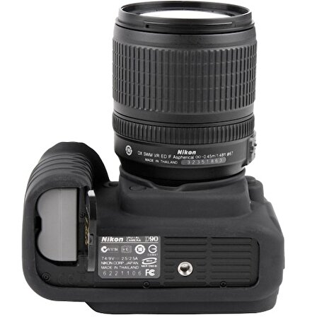 Easycover Nikon D90 Silikon Kılıf ECND90 (Siyah)