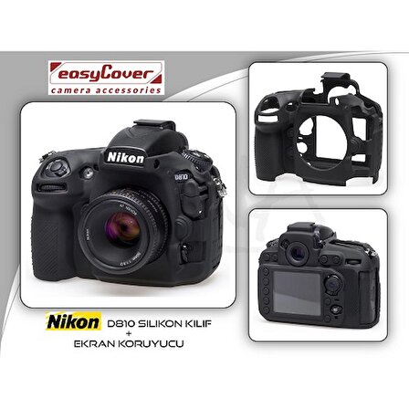 Easycover Nikon D810 Silikon Kılıf ECND810B (Siyah)