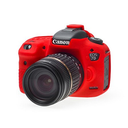 EasyCover Canon 7D Mark II Silikon Kılıf ECC7DR2 (Kırmızı)