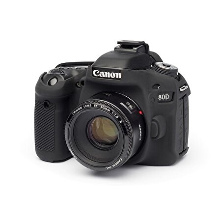 EasyCover Canon 80D Silikon Kılıf ECC80DB (Siyah)