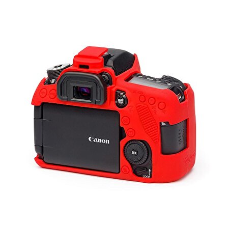 EasyCover Canon 80D Silikon Kılıf ECC80DR (Kırmızı)