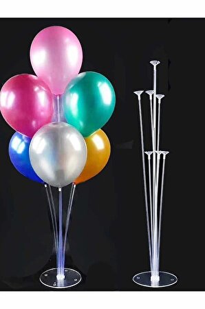 2 Adet Balon Süsleme Standı 75 cm 7li Çubuklu Ikili Set Ayaklı Stand