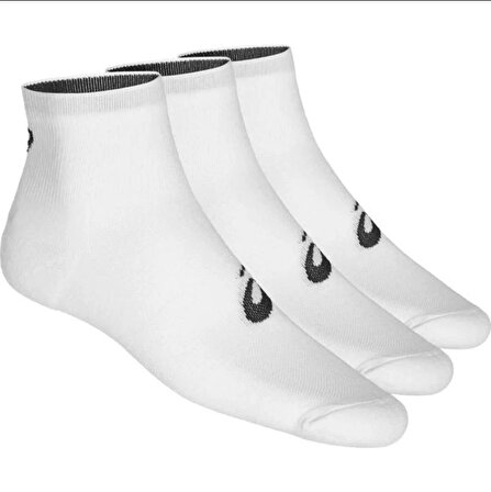 Asics 3PPK QUARTER Unisex Beyaz Çorap - 155205-0001