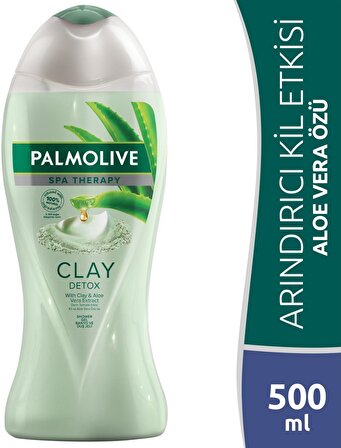 Palmolive Spa Therapy Kil ve Aloe vera Aromalı Arındırıcı Doğal Tüm Ciltler İçin Duş Jeli 500 ml