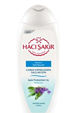 Hacı Şakir Çabuk Kepeklenen Saçlar için Adaçayı Besleyici Şampuan 500 ml