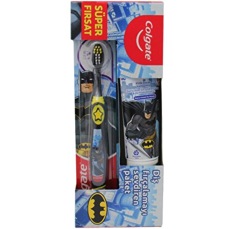 Colgate 6+ Yaş Çocuk Diş Macunu Batman 75 ml + Diş Fırçası 2 li Set