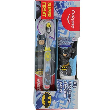 Colgate 6+ Yaş Çocuk Diş Macunu Batman 75 ml + Diş Fırçası 2 li Set