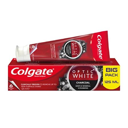 Colgate Optic White Aktif Kömür Beyazlatıcı 125 ml