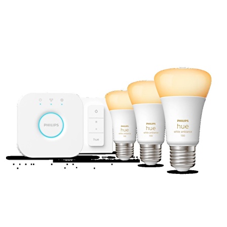 Philips Hue 8-75W Beyaz Amb. Akıllı Bşl Seti 3lü Kum E27 Bt Özl. - 929002468403