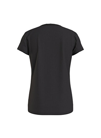 Calvin Klein Ig0Ig01470-Micro Monogram Top Bisiklet Yaka  Normal Kalıp Düz Siyah Kız Çocuk T-Shirt