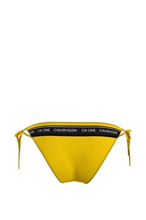 Kadın Calvin Klein Arkası CK ONE Logolu Bağcıklı Yarı Brazillian Kesim Bikini Altı KW0KW01708