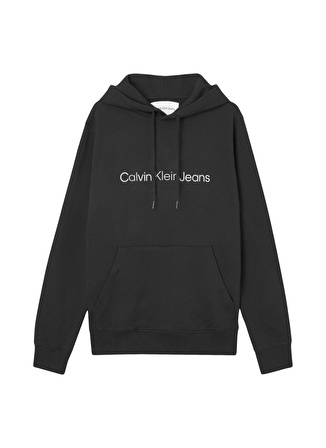 Calvin Klein Jeans Kapüşonlu   Rahat  Siyah Kadın Sweatshirt J20J220254BEH