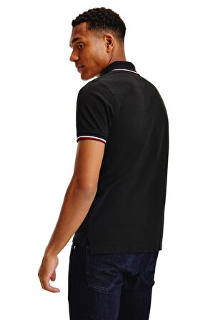 Tommy Hilfiger Polo Yaka Siyah Erkek T-Shirt MW0MW13080BDS