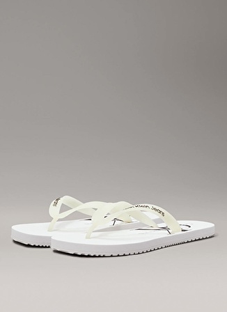 Calvin Klein Beyaz Erkek Plaj Terliği BEACH SANDAL MONOGRAM TPU