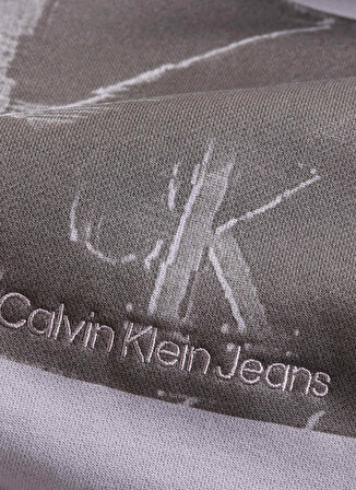 Calvin Klein Jeans Kapüşon Yaka Baskılı Mor Kadın Sweatshırt J40J400300PC1
