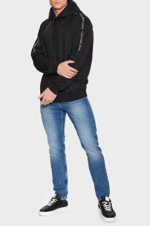 Calvin Klein Jeans Kapüşon Yaka Siyah Erkek Sweatshırt J30J323429BEH