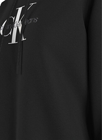 Calvin Klein Jeans Kapüşon Yaka Baskılı Siyah Kadın Sweatshırt J20J221335