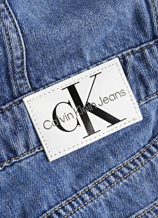 Calvin Klein Jeans Ceket Yaka Düz Mavi Diz Üstü Kadın Elbise J20J221269