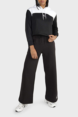 Calvin Klein Jeans Kapüşon Yaka Düz Siyah Kadın Sweatshırt J20J221336