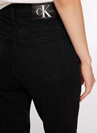 Calvin Klein Jeans Yüksek Bel Boru Paça Normal Siyah Kadın Denim Pantolon J20J2212471BY