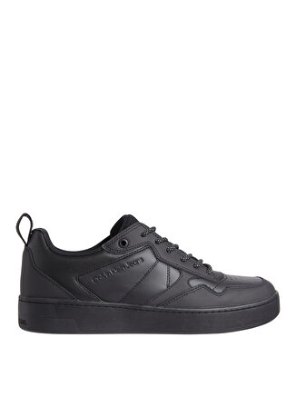 Calvin Klein Siyah Erkek Deri Sneaker BASKET CUPSOLE LACEUP HIKING