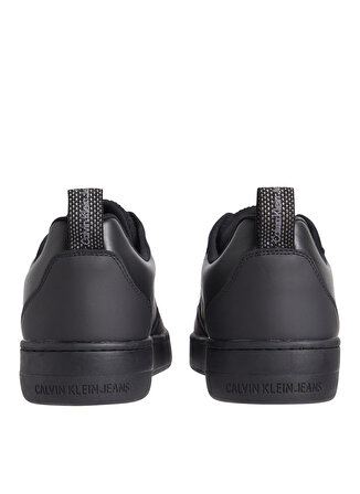 Calvin Klein Siyah Erkek Deri Sneaker BASKET CUPSOLE LACEUP HIKING