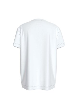 Calvin Klein Baskılı Beyaz Kız Çocuk T-Shirt CK MONOGRAM SS T-SHIRT
