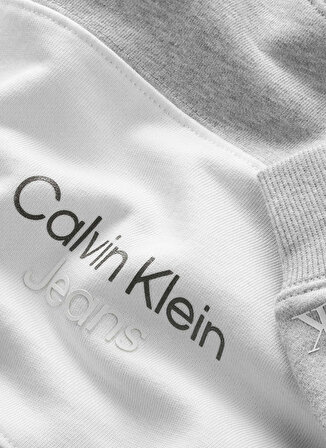 Calvin Klein Düz Erkek Çocuk Gri Sweatshırt IB0IB01691PZ2