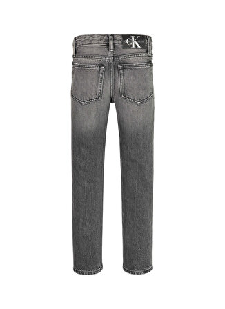 Calvin Klein Gri Erkek Çocuk Uzun Düz Denim Pantolon IB0IB017771BY
