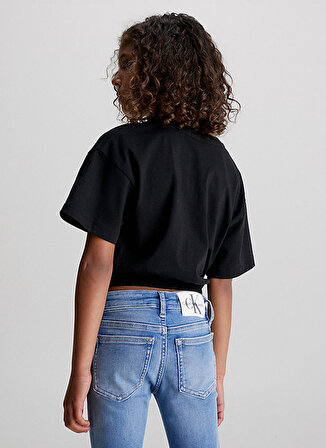 Calvin Klein Baskılı Siyah Kız Çocuk T-Shirt IG0IG02194BEH
