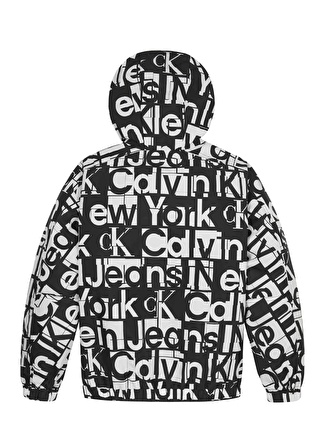 Calvin Klein Beyaz Erkek Mont GRID AOP WINDBREAKER