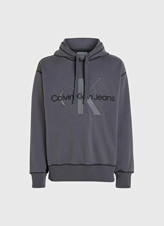 Calvin Klein Jeans Kapüşon Yaka Antrasit Erkek Sweatshırt J30J324623PT2