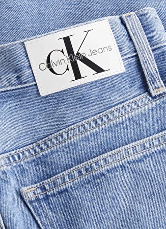 Calvin Klein Jeans Yüksek Bel Düz Paça Normal Açık Mavi Kadın Denim Pantolon J20J2221531AA