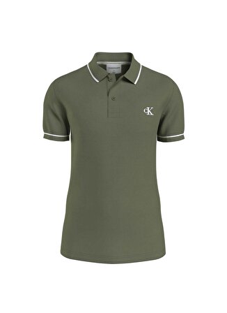 Calvin Klein Jeans Düz Koyu Yeşil Erkek Polo T-Shirt J30J315603LDY