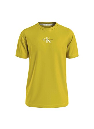Calvin Klein Jeans Düz Sarı Erkek T-Shirt J30J323483ZIE