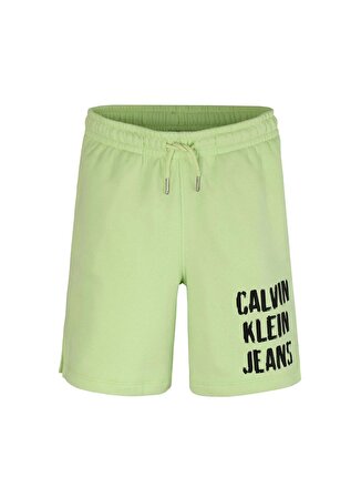 Calvin Klein Normal Yeşil Erkek Şort PIXEL LOGO RELAXED SHORTS