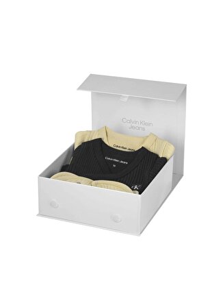 Calvin Klein Siyah Bebek Hediye Seti RIB LS BODY SET GIFTPACK