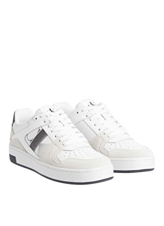 Calvin Klein Siyah - Beyaz Kadın Süet Sneaker YW0YW0144601W