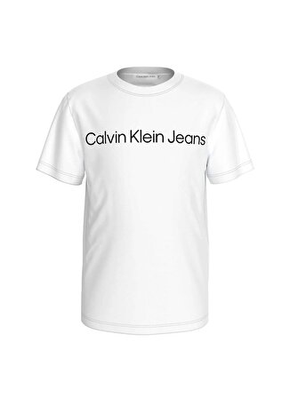Calvin Klein Beyaz Kız Çocuk T-Shirt INST. LOGO SS T-SHIRT