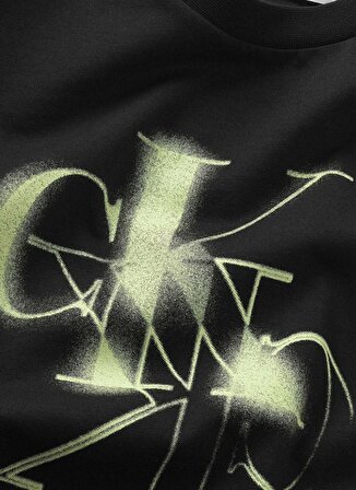 Calvin Klein Baskılı Siyah Erkek Çocuk T-Shirt CK MONOGRAM SS T-SHIRT