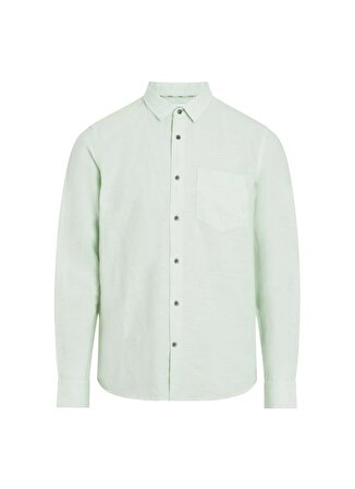 Calvin Klein Slim Fit Düğmeli Yaka Yeşil Erkek Gömlek K10K108664LJ4