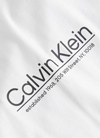 Calvin Klein Bisiklet Yaka Düz Beyaz Kadın T-Shirt COORDINATES REGULAR T-SHIRT SS