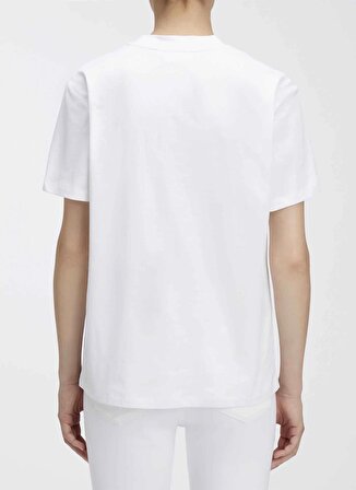 Calvin Klein Bisiklet Yaka Düz Beyaz Kadın T-Shirt COORDINATES REGULAR T-SHIRT SS