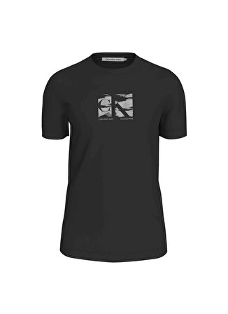 Calvin Klein Jeans Baskılı Siyah Erkek T-Shirt J30J325204BEH