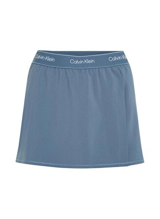 Calvin Klein Mavi Lastikli Bel Kadın Etek 00GWS4T9015BX-WO  - WOven Skirt