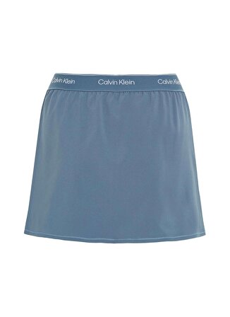 Calvin Klein Mavi Lastikli Bel Kadın Etek 00GWS4T9015BX-WO  - WOven Skirt