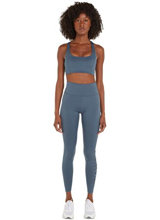 Calvin Klein Mavi Kadın Normal Kalıp Dar Paça Tayt 00GWS4L6365BX-WO  - Full Legging