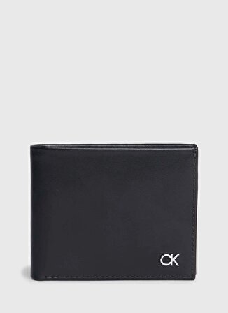 Calvin Klein Siyah Erkek Cüzdan METAL CK BIFOLD 6CC W/BILL