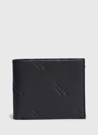 Calvin Klein Siyah Erkek Cüzdan LOGO PRINT BIFOLD ID