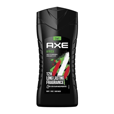 Axe Africa 3in1 Erkek Duş Jeli 250ML 2 Adet + Axe Africa Erkek Sprey Deodorant 150ML 3lü Set